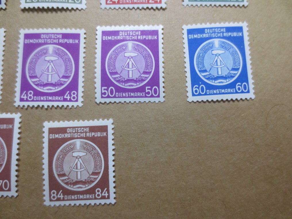 DDR 1954 - Satz Dienstmarken Zirkelmarken komplett postfrisch - Michel 1-17 #4.3