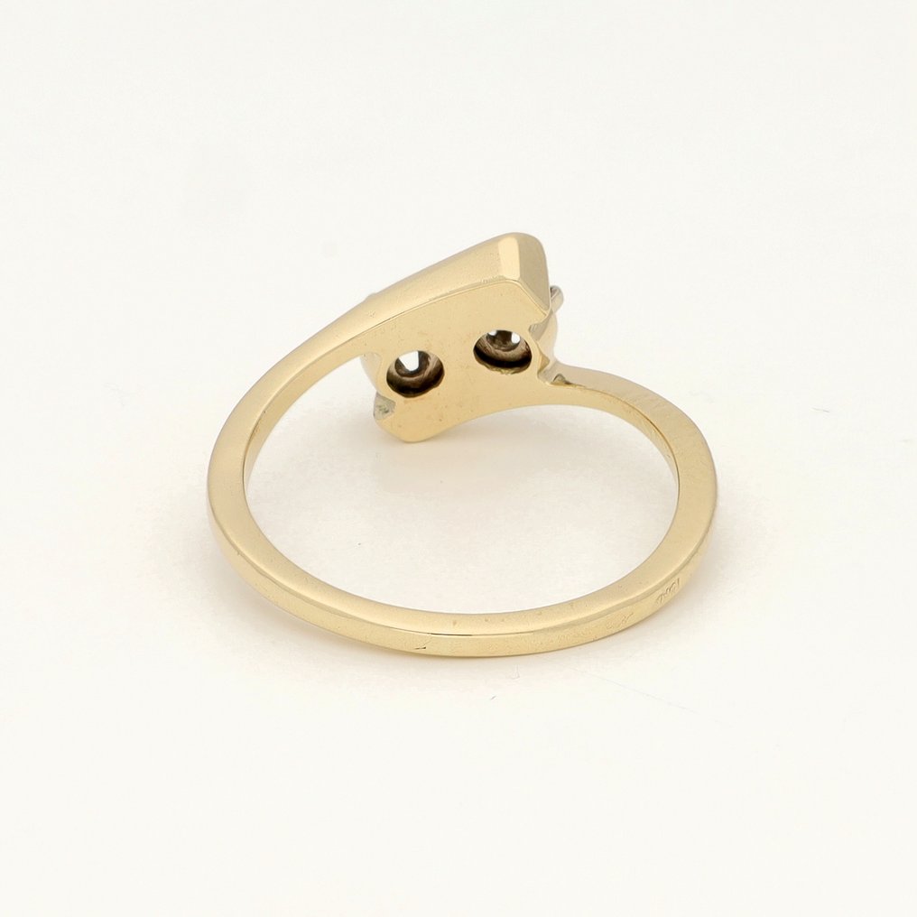 戒指 - 14 克拉 黃金 鉆石 (天然) #3.2