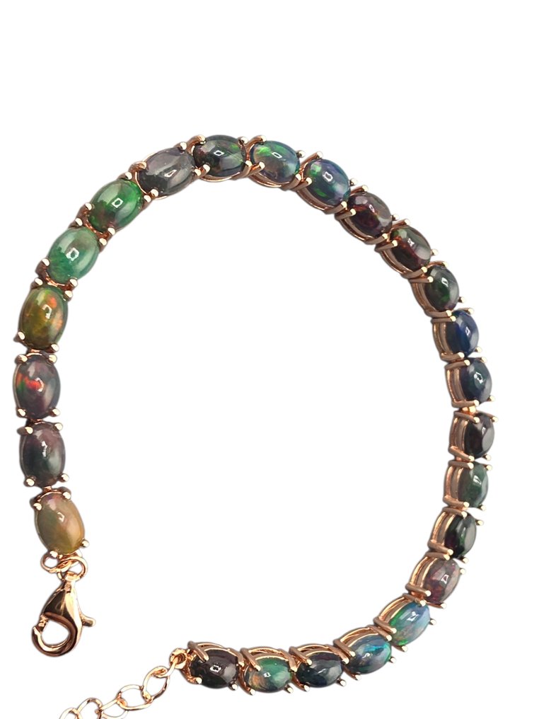 Fără preț de rezervă - Brățară de tenis Argint - 9.60ct. tw. Opal #1.0