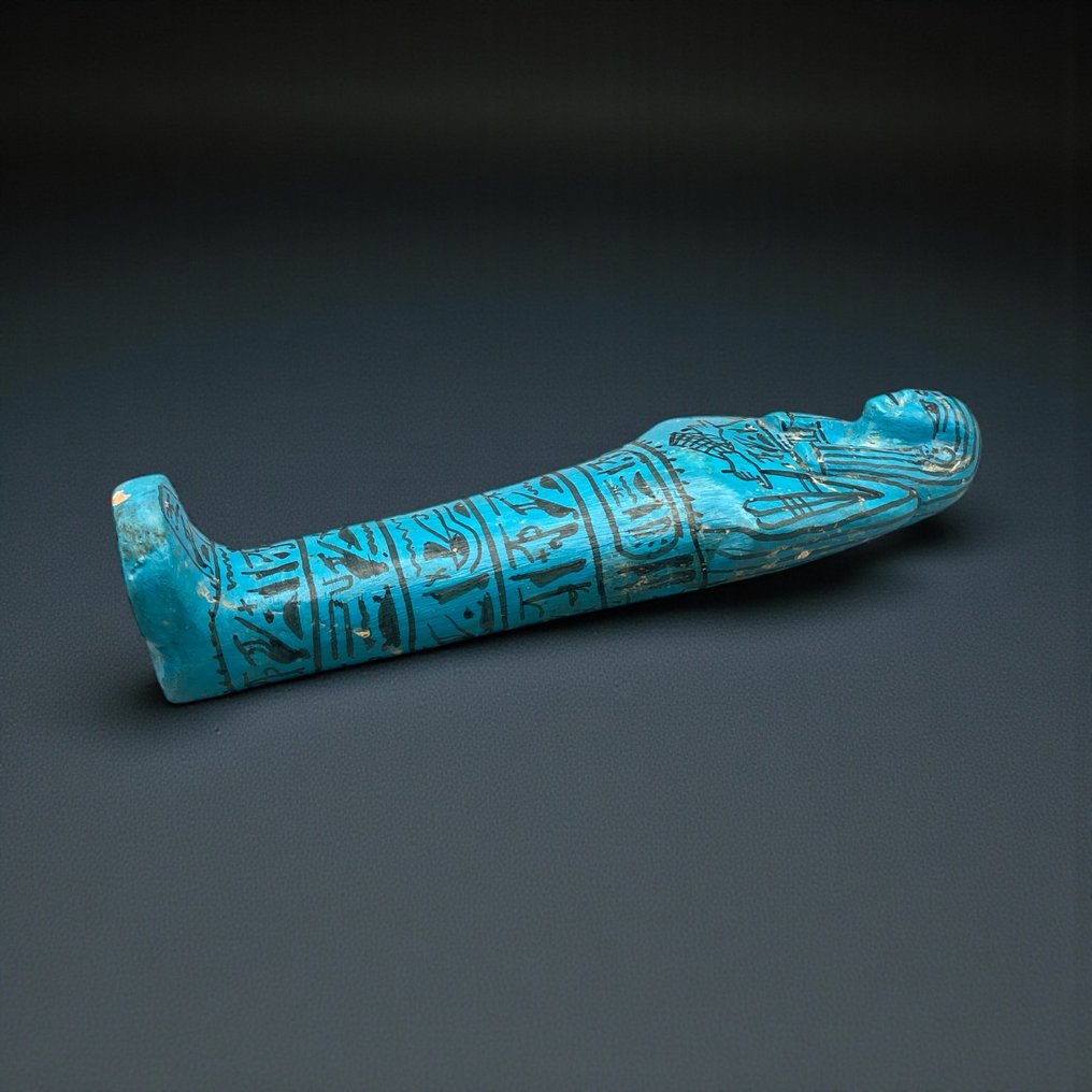 Réplicas do antigo Egito. Estátua Ushabti com hieróglifos  (Sem preço de reserva) #3.2