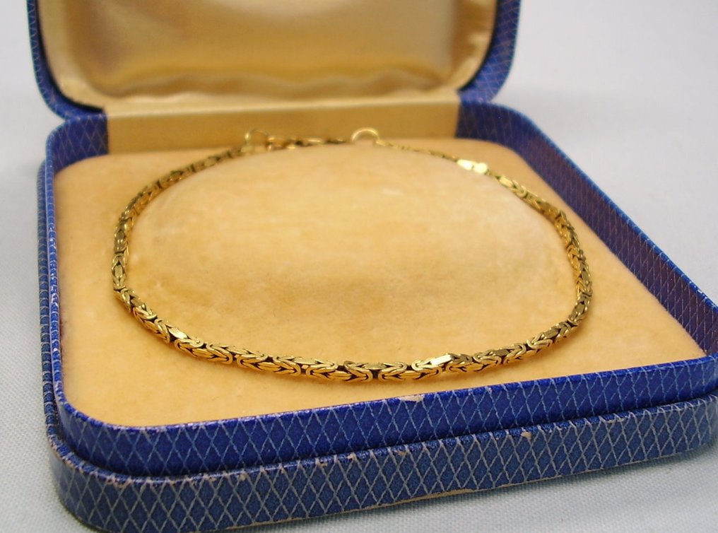 沒有保留價 - 手鈪 - 8 克拉 黃金 - 国王链手链 #2.1