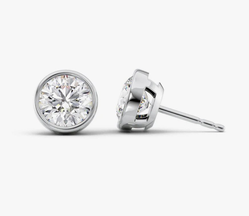 Καρφωτά σκουλαρίκια - 14 καράτια Λευκός χρυσός - 1.40ct. tw. Διαμάντι (Φυσικό) - Διαμάντι #1.0
