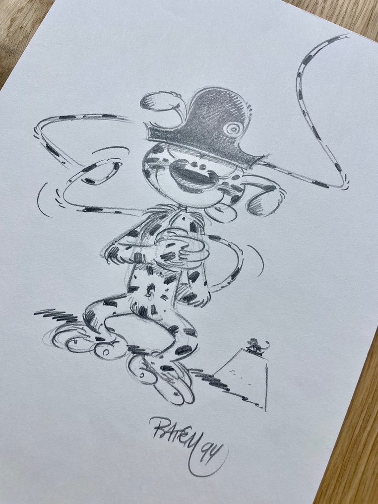 Batem - 1 Original drawing - le Marsupilami - Exposition "La Bataille de Waterloo et Napoléon vu par le 9e Art" - 1994 #2.1