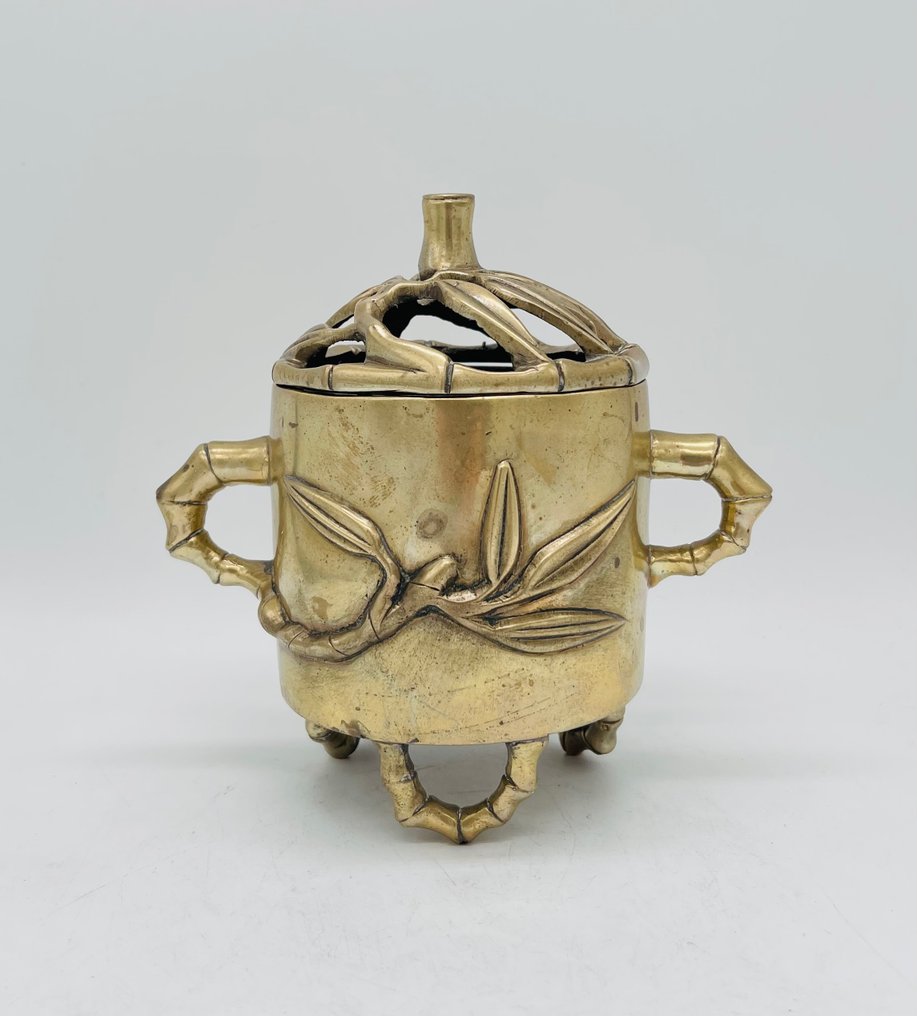 Θυμιατό - Xuande mark - Μπρούντζος - Καντήλι με διακόσμηση από μπαμπού. #3.2