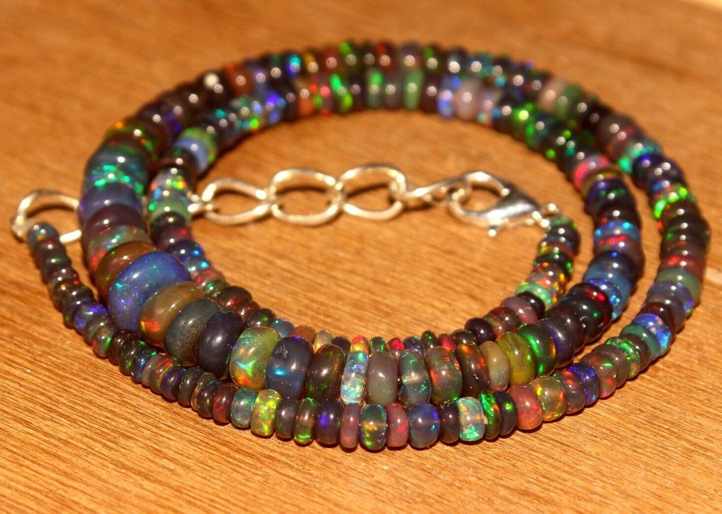 55,5 ct - Natural Black Opal - Perler- 11.1 g #3.2