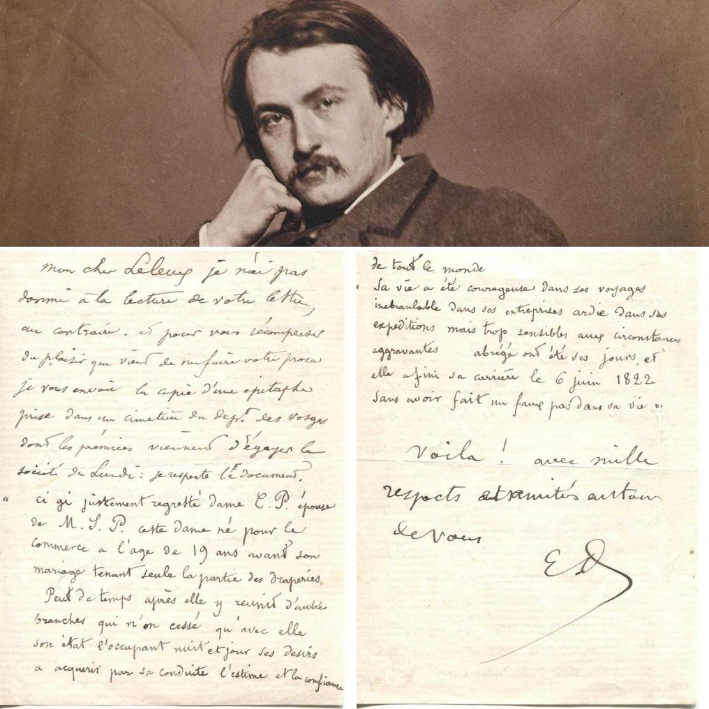 Gustave Doré (1832-1882) [French Painter] - Autograph Letter Signed with initials to ‘My dear Leleux’ - 1871 #1.0