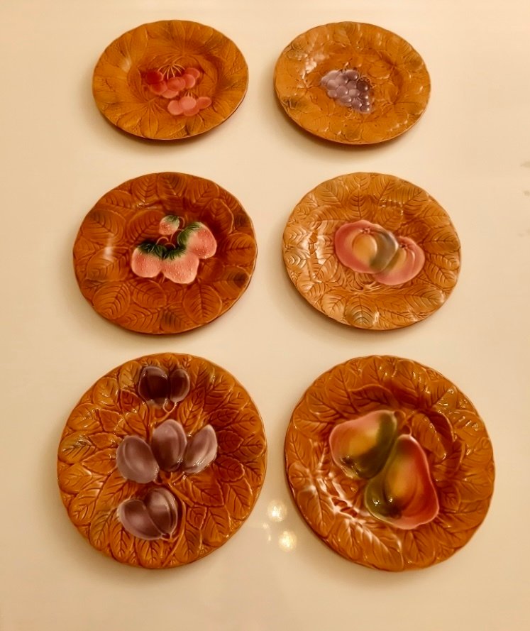 Salins les Bains - Plate (6) - Earthenware - Barbotine #1.0