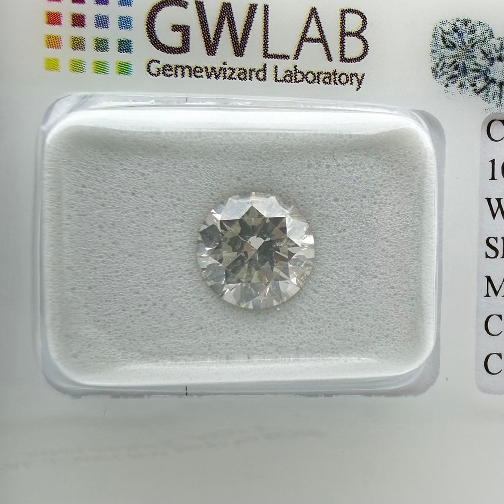 χωρίς τιμή ασφαλείας - 1 pcs Διαμάντι  (Φυσικό)  - 1.50 ct - Στρογγυλό - H - SI2 - Gemewizard Gemological Laboratory (GWLab) #1.0