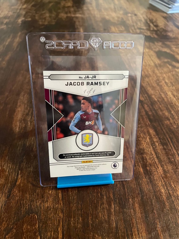 2023/24 Panini Obsidian Jacob Ramsey 1-1 簽名卡, 補丁卡, 獨一無二, 限量版, 插入卡, 序號卡 - 1 Card - 狀況優良(EX) #1.0