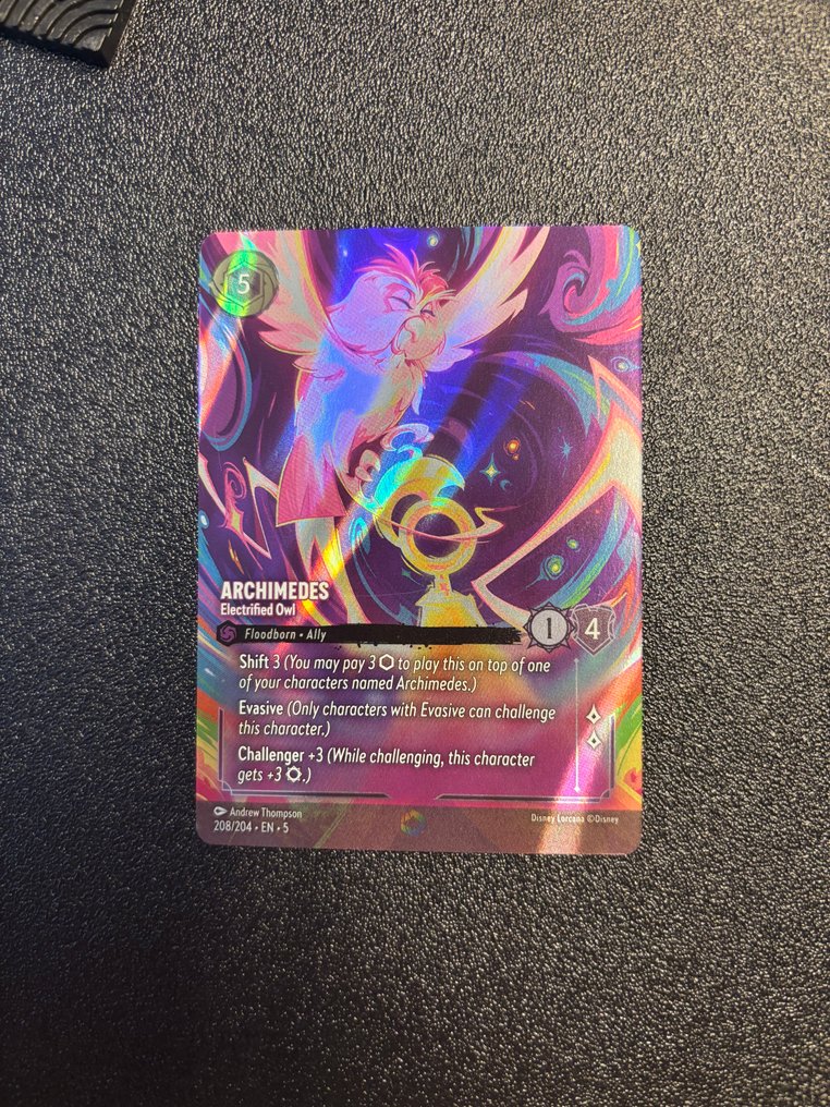 Ravensburger Card - Disney Lorcana - Archimedes #208 Electrified Owl Enchanted #2.1