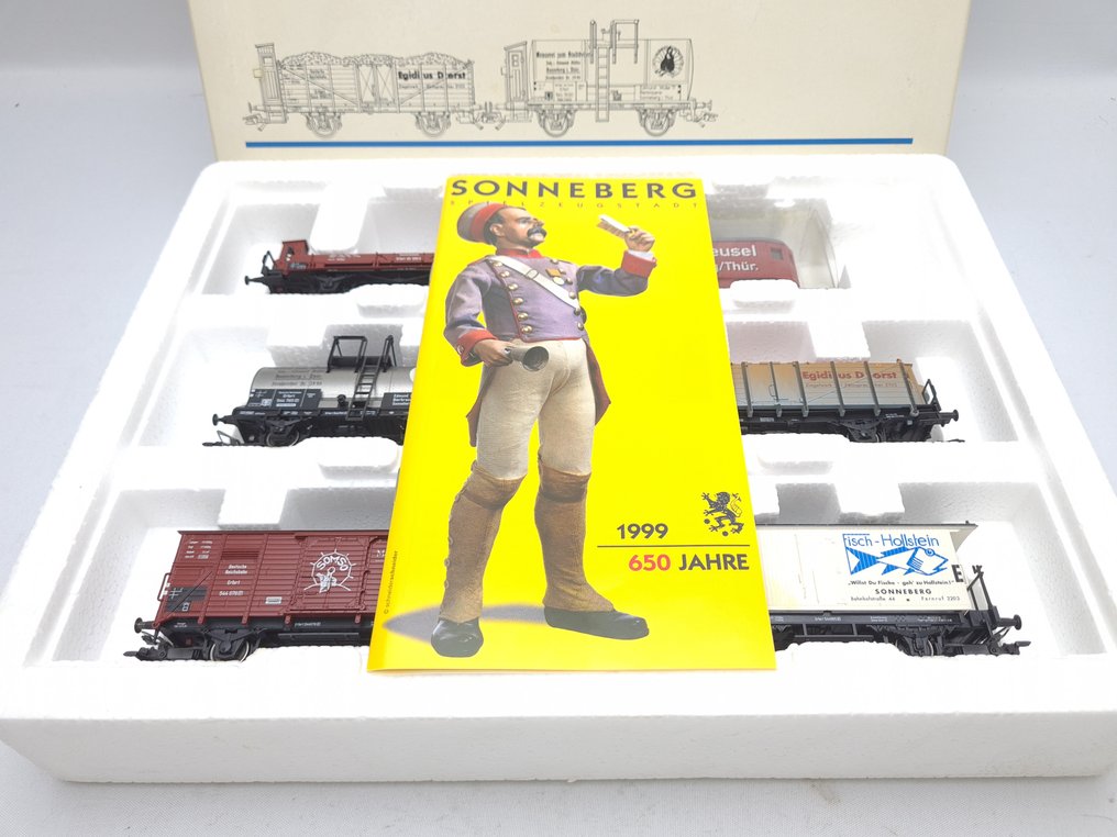 Märklin H0 - 47895 - Pienoisjunaradan tavaravaunusetti (1) - 6-osainen setti '650 Jahre Sonneberg' - DR (DDR) #2.1