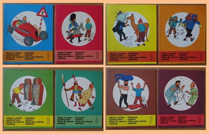 Hergé - 20 Set aus 8 Schreibheften und 12 Zeichenheften, 1976 - 1983 - Kuifje #1.0