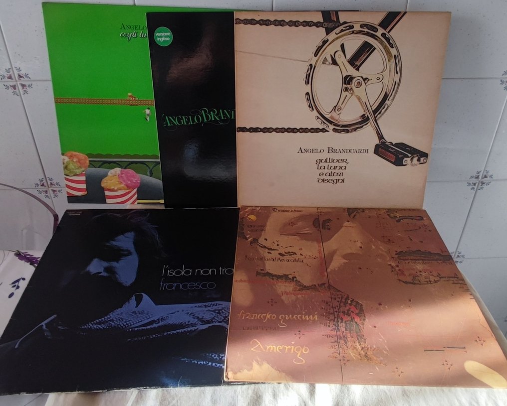 Francesco Guccini, Angelo Branduardi - 5 x albums - LP-Alben (mehrere Objekte) - 1970 #1.0