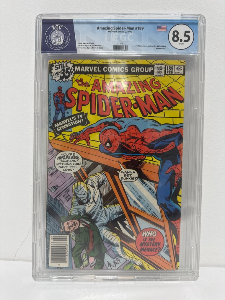 The Amazing Spider-Man #189 - EGC 8.5 - Mayhem by Moonlight - 1 Graded comic - EO - 1979 #1.0