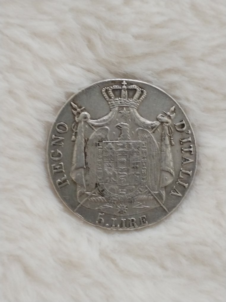 Ιταλία, Βασίλειο (Ναπολεόντειο) Napoleone. 5 Lire 1810 Bologna  (χωρίς τιμή ασφαλείας) #1.0
