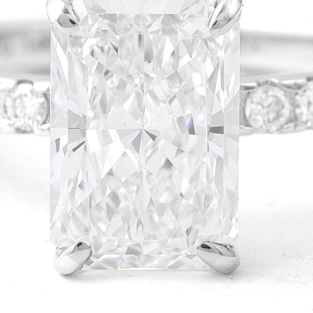 Ingen mindstepris - Ring - 14 karat Hvidguld - 2.83ct. tw. Diamant (Laboratoriedyrket) - Diamant #3.2