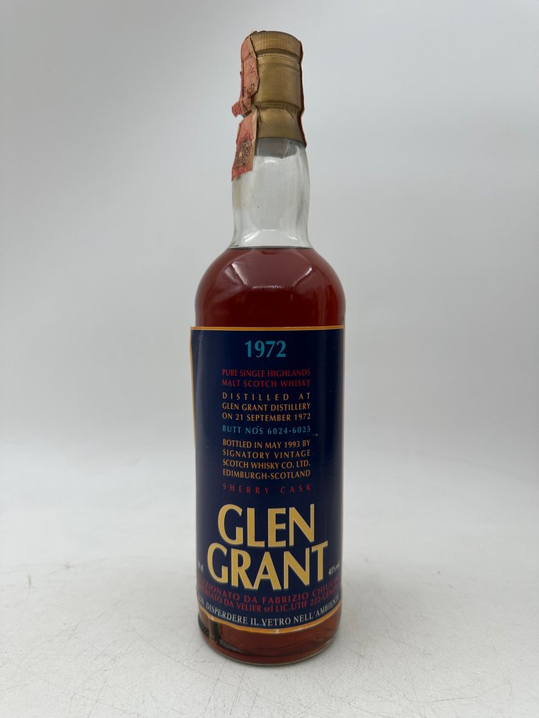Glen Grant 1972 Butt nos. 6024-6025 for Velier - Semnatar de Epocă - b. 1993 - 70 cl #1.0