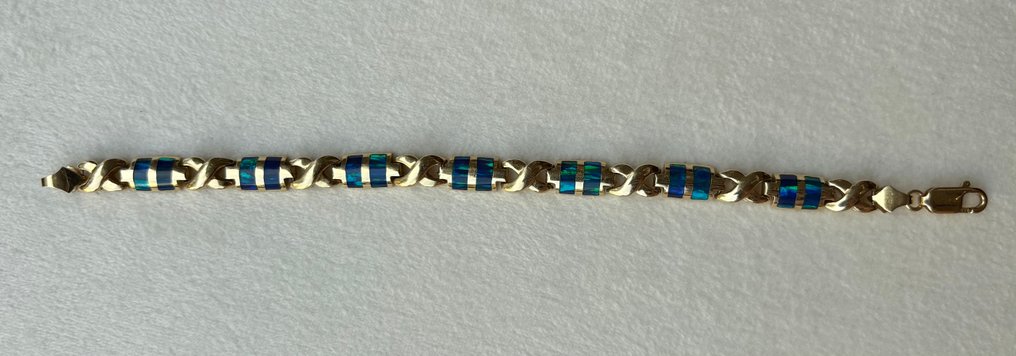 手镯 - 14K包金 黄金 蛋白石 #1.0