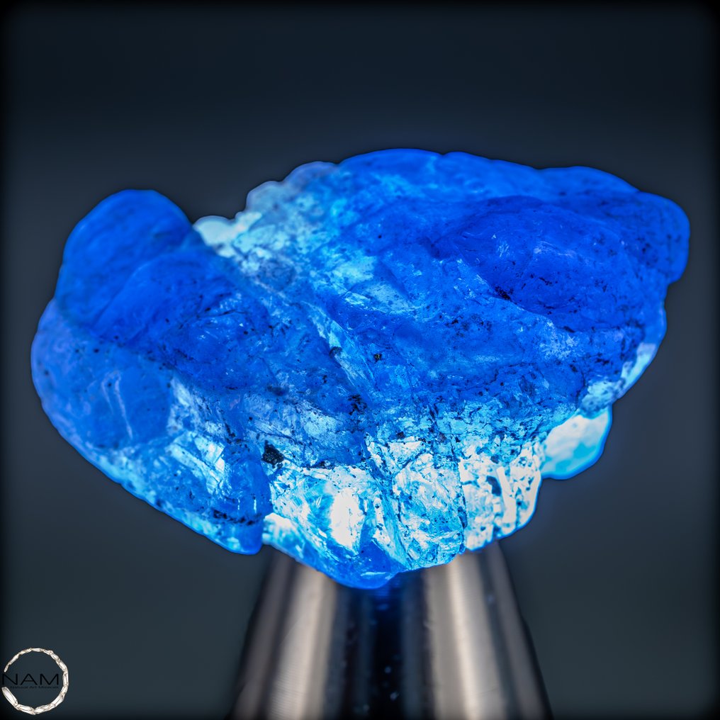 自然的、罕见更清澈的坦桑石 浓烈的蓝色原石亮点,具有非凡的光彩 - 45.25 克拉- 9.05 g #4.3