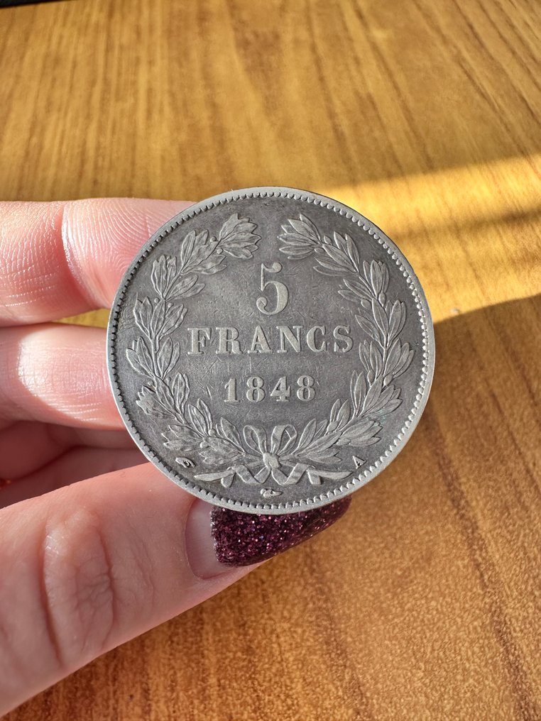 France. Louis Philippe I. 5 Francs 1848-A, Paris (No reserve price) #1.0