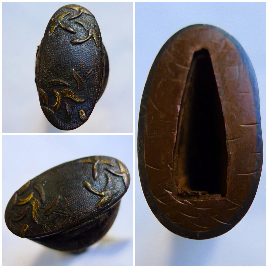 美丽的飞翔的鹤，雾叶图案的柄 - 日本 - 江戶時代（1600-1868） #3.2