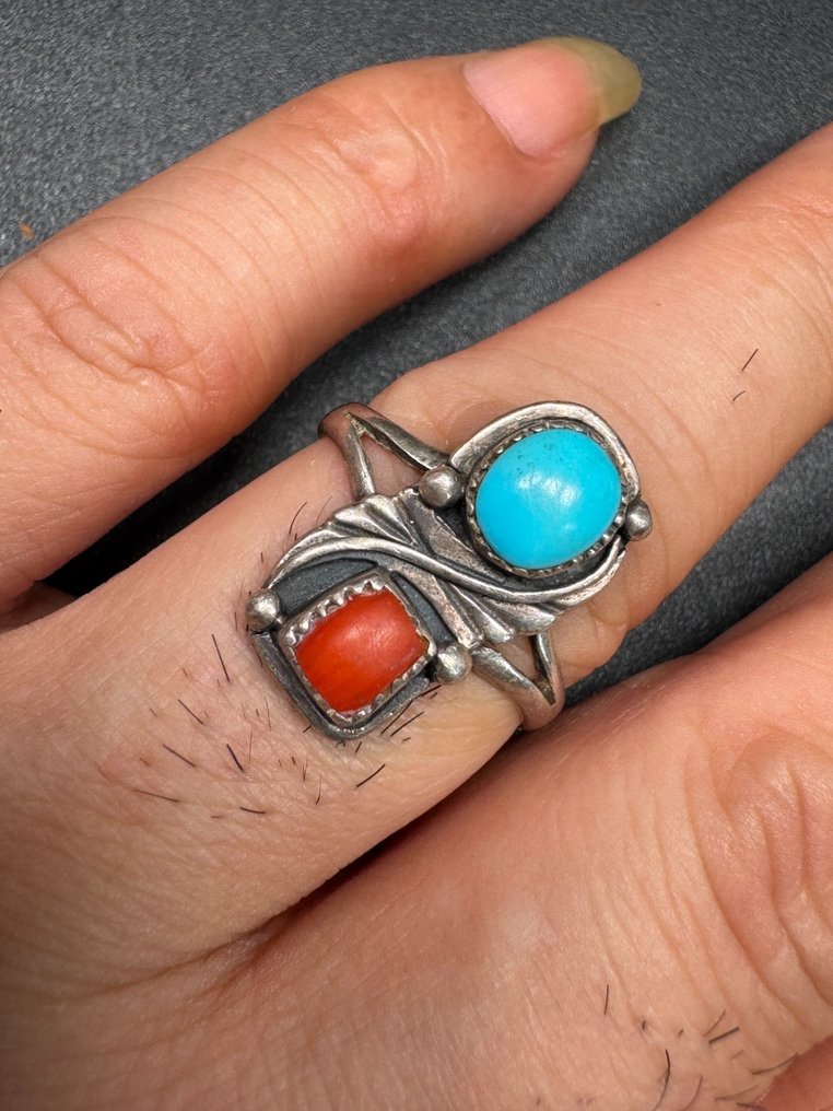 Χειροποίητο ασημένιο δαχτυλίδι από την Έθνος των Navajo. - Î—Î Î‘  (χωρίς τιμή ασφαλείας) #1.0