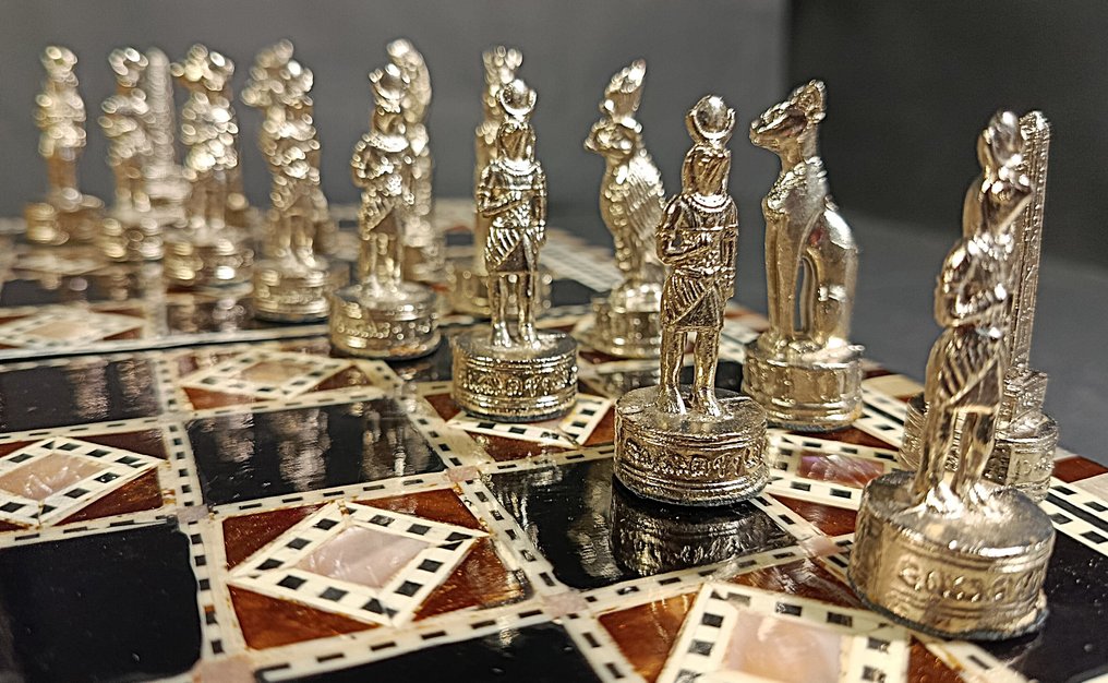 Chess set - Faraones Egipcios - Mother of Pearl, Wood #4.3