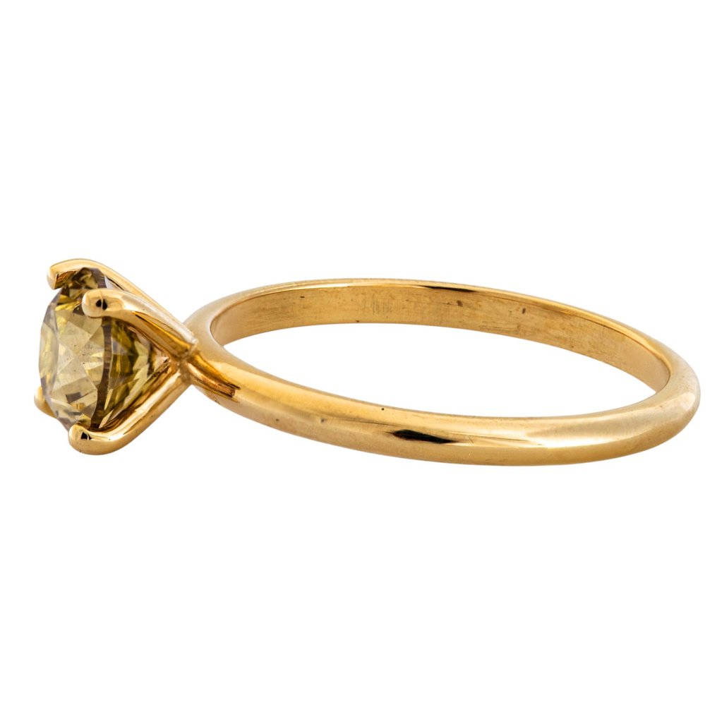 Sans prix de réserve - Bague - 14 carats Or jaune - 1.50ct. tw. Jaune Diamant (Couleur naturelle) #4.3