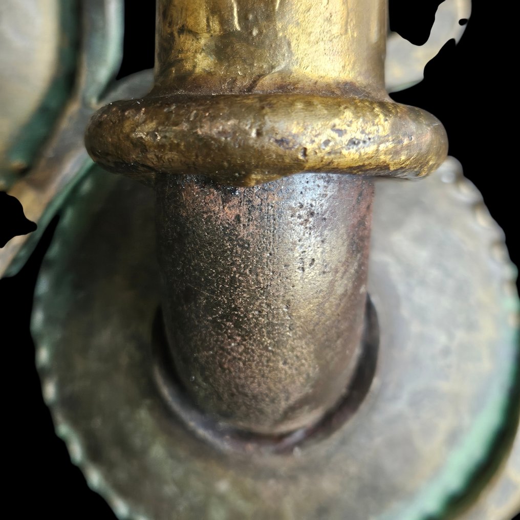 Wall lamp - Bronze, smeedijzer - Arts and crafts wall lamp #4.3