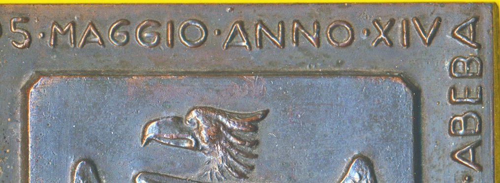 Ιταλία - Μετάλλιο - AOI placca in bronzo per l'Impero #2.1