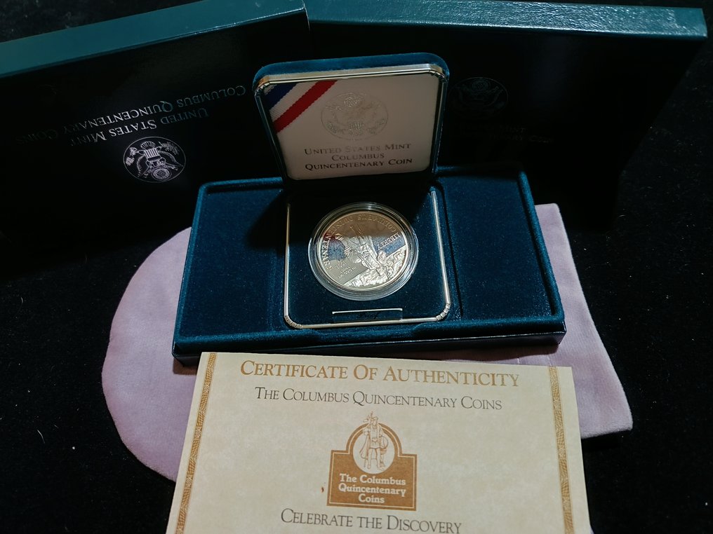 United States. 1 Dollar 1992 "The Columbia Quincentenary" 1 Coin Silver Proof (No reserve price) #1.0
