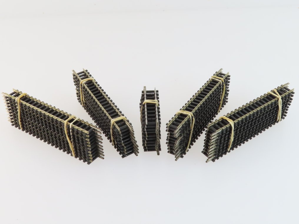 Minitrix N - 4904/4907 - Modeltreinsporen (50) - 50-delig railkavel met rechte railstukken, nikkel/metaal #1.0