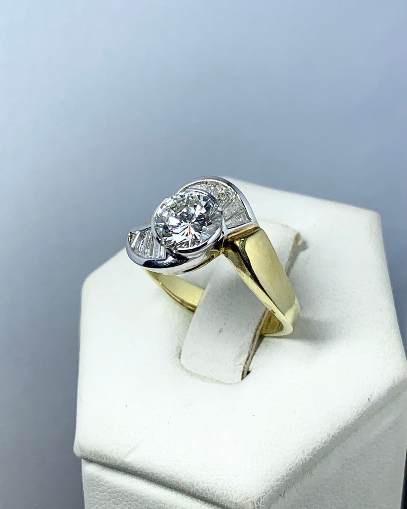 Δαχτυλίδι αρραβώνων - 18 καράτια Λευκός χρυσός, Κίτρινο χρυσό - 1.40ct. tw. Διαμάντι (Φυσικό) - Υπέροχο δαχτυλίδι αρραβώνων. #3.2
