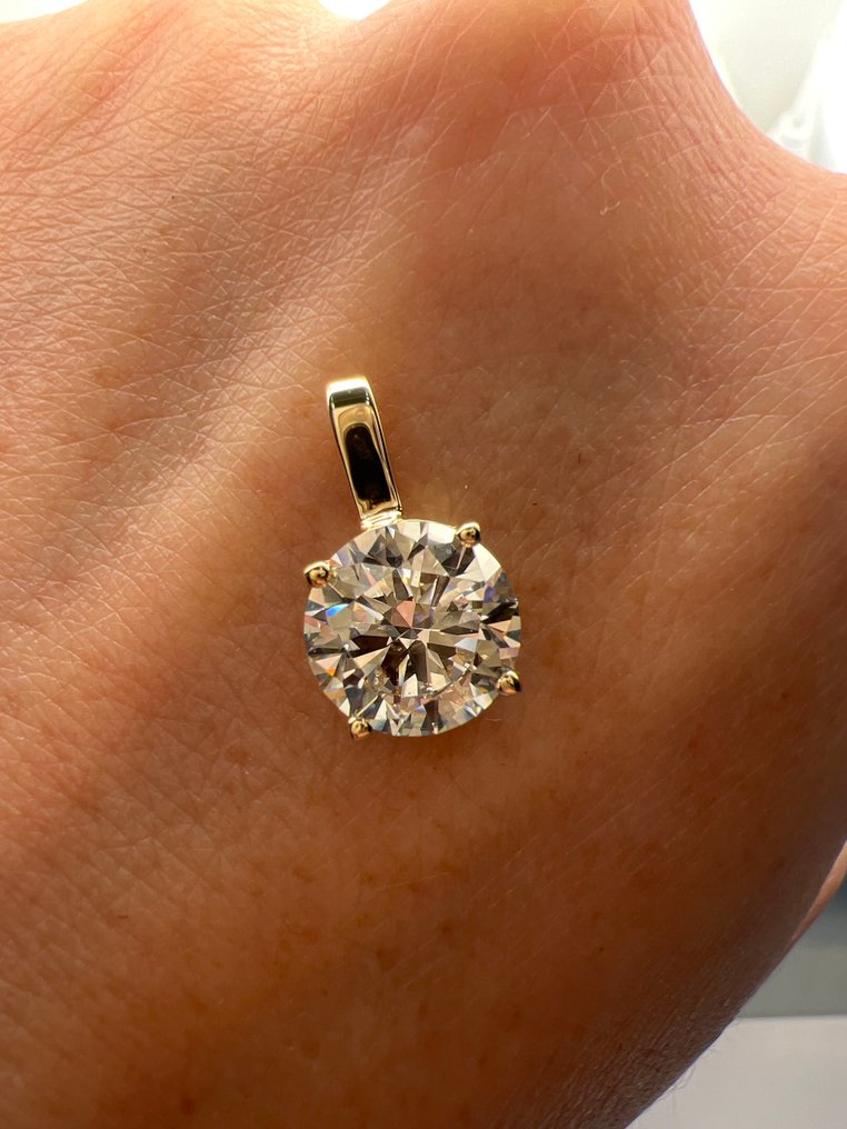 Ingen mindstepris - Vedhæng - 14 karat Gulguld - 2.00ct. tw. Diamant (Laboratoriedyrket) #4.3