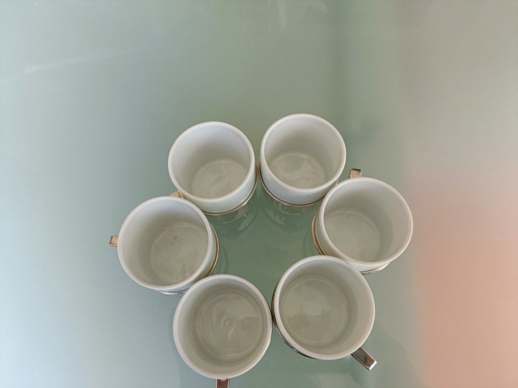 Richard Ginori - Servizio da caffè (6) - argento 800 porcellana #1.0