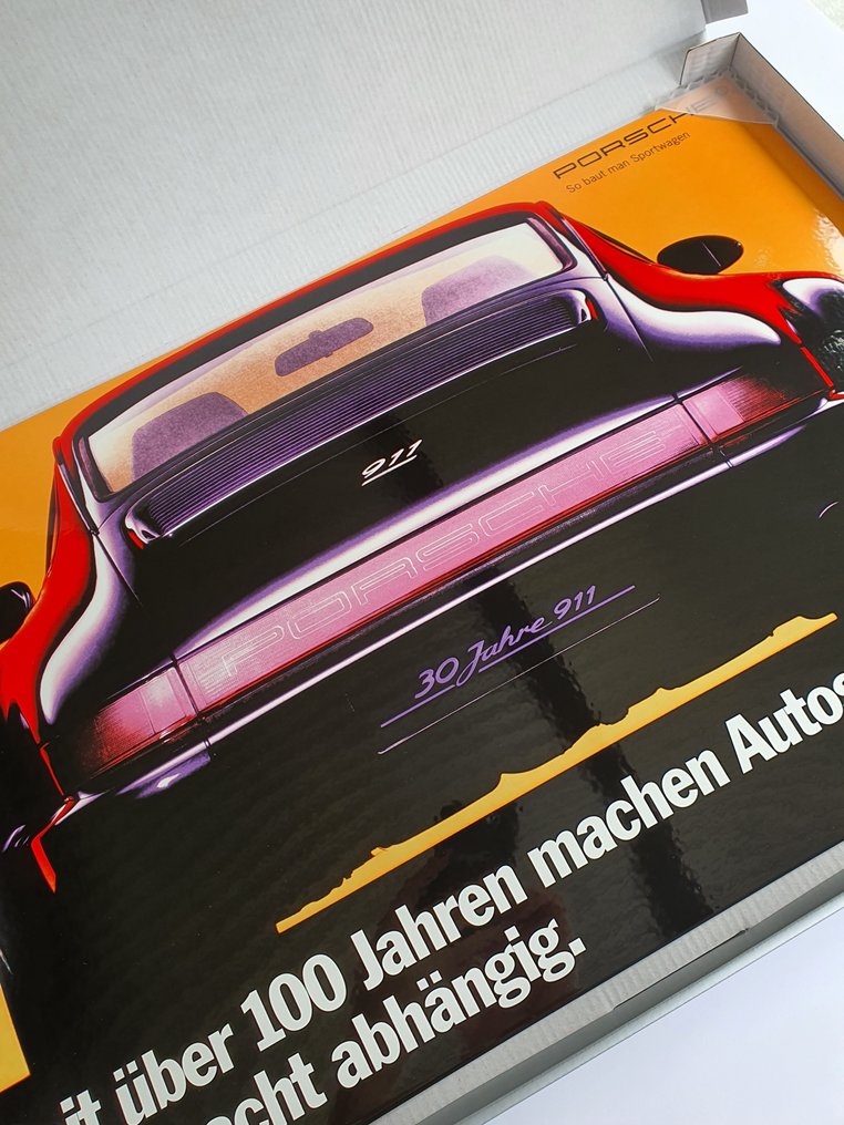 Sign - Porsche - Plaque émaillée - Porsche Classic – Modèle Anniversaire 964 – Neuve emballage d’origine #1.0