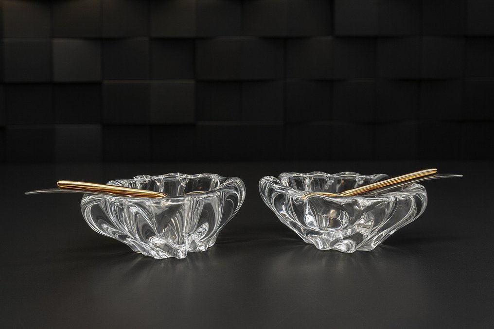 Daum Frères - 盐和胡椒瓶 (2) - 水晶 - Salerons Daum #1.0