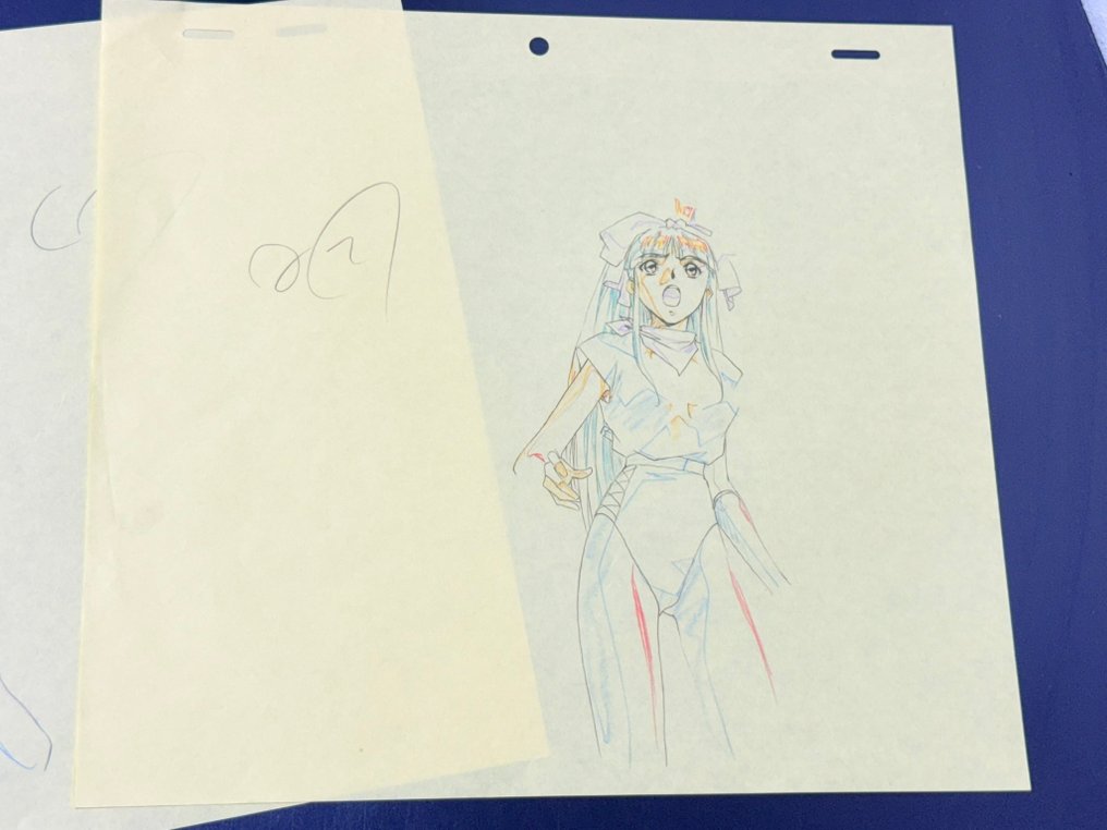 Studio Kikan - 2 x eredeti animációs rajz, ugyanabban a jelenetben! - La ☆ Blue Girl (OVA, 1992/93) #3.2