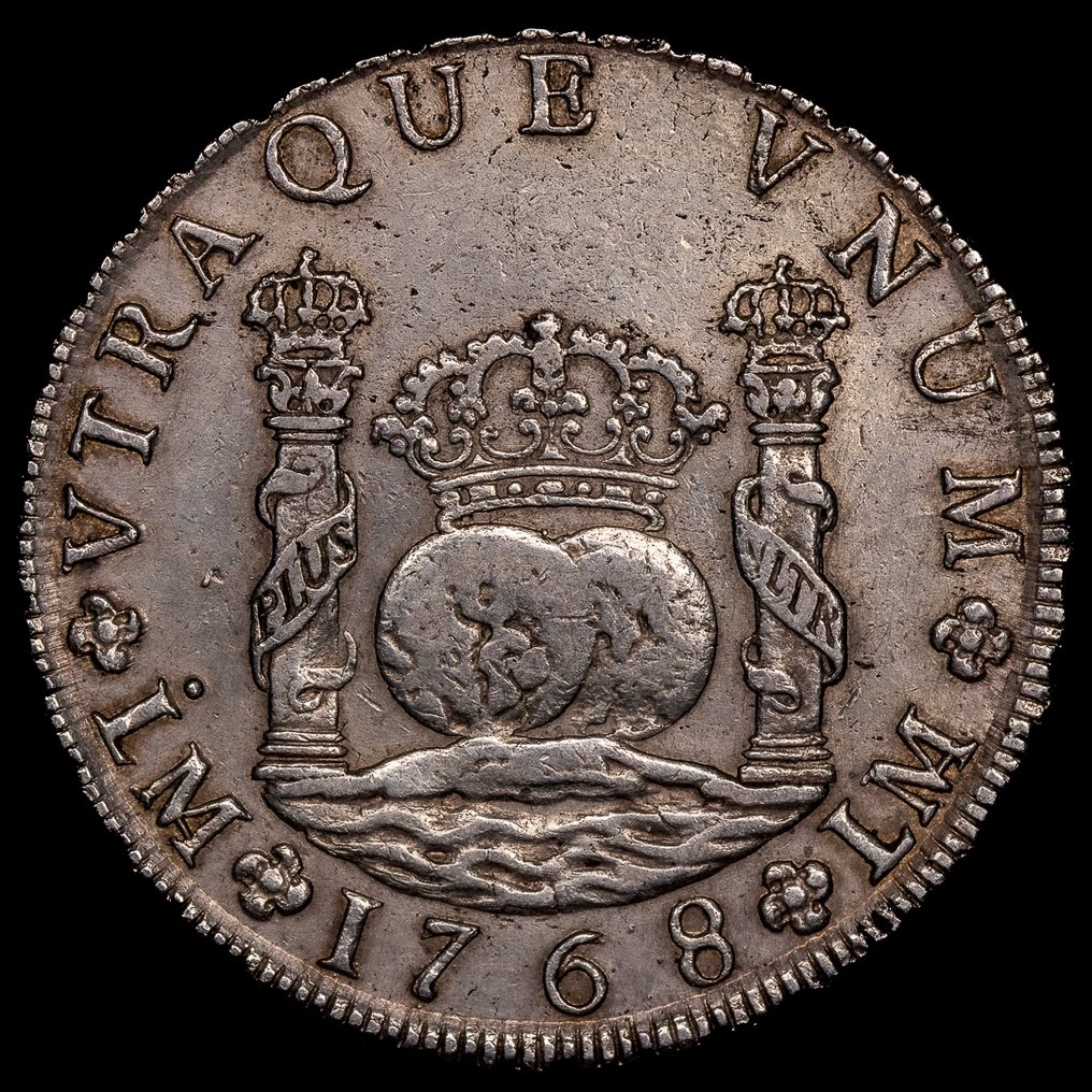 Espanja. Carlos III. 8 Reales 1768 - Lima JM Columnario #1.0