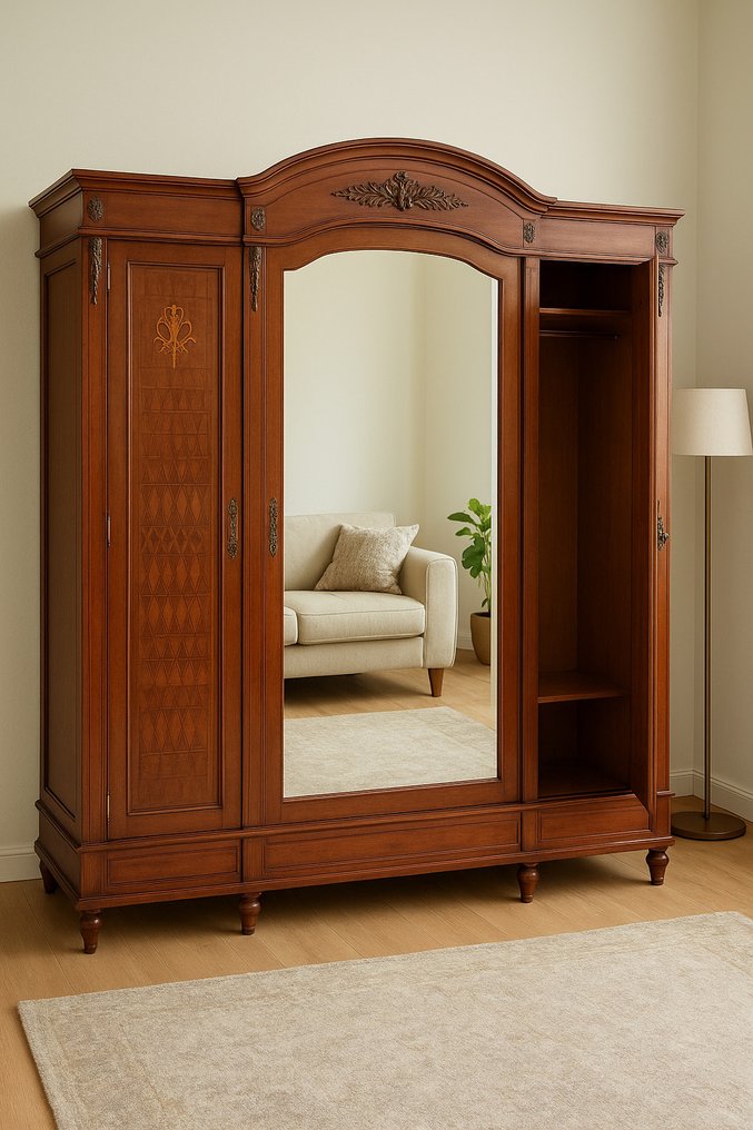 Ruhásszekrény - Fa, Bronz #2.1