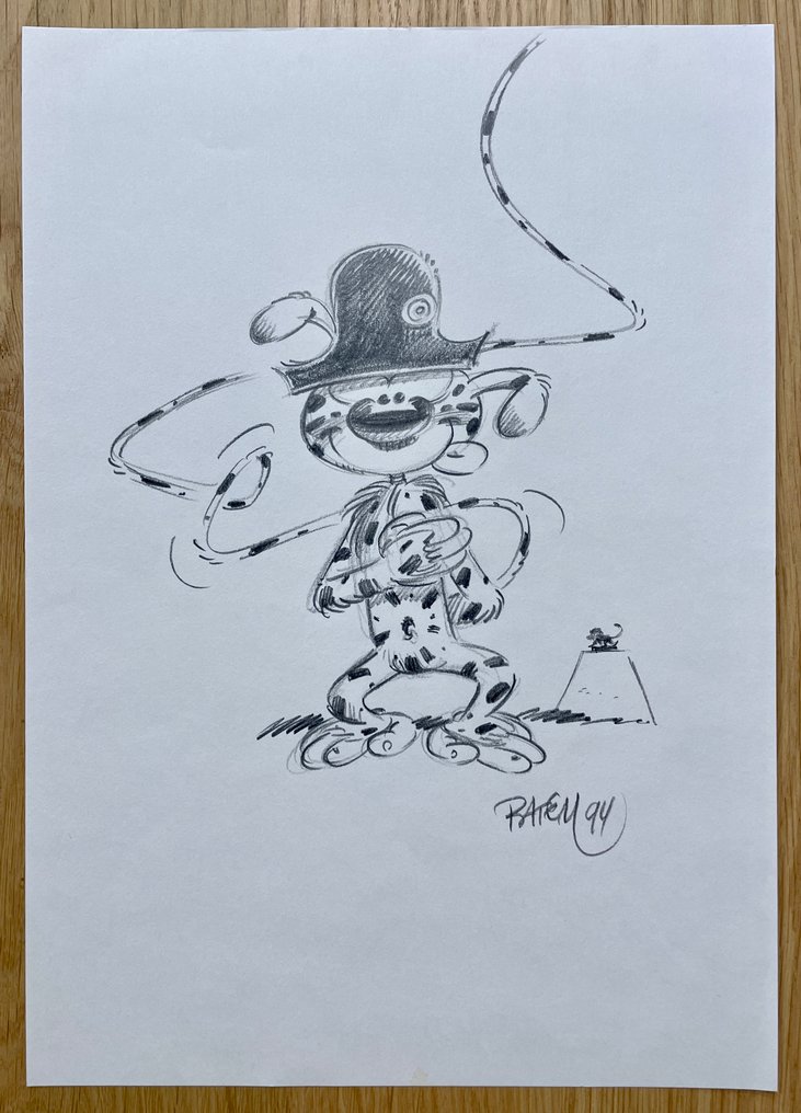 Batem - 1 Original drawing - le Marsupilami - Exposition "La Bataille de Waterloo et Napoléon vu par le 9e Art" - 1994 #1.0