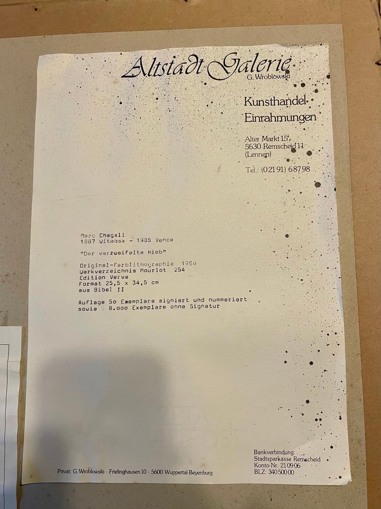 Marc Chagall (1887-1985) - Der verzweifelte Hiob #3.2