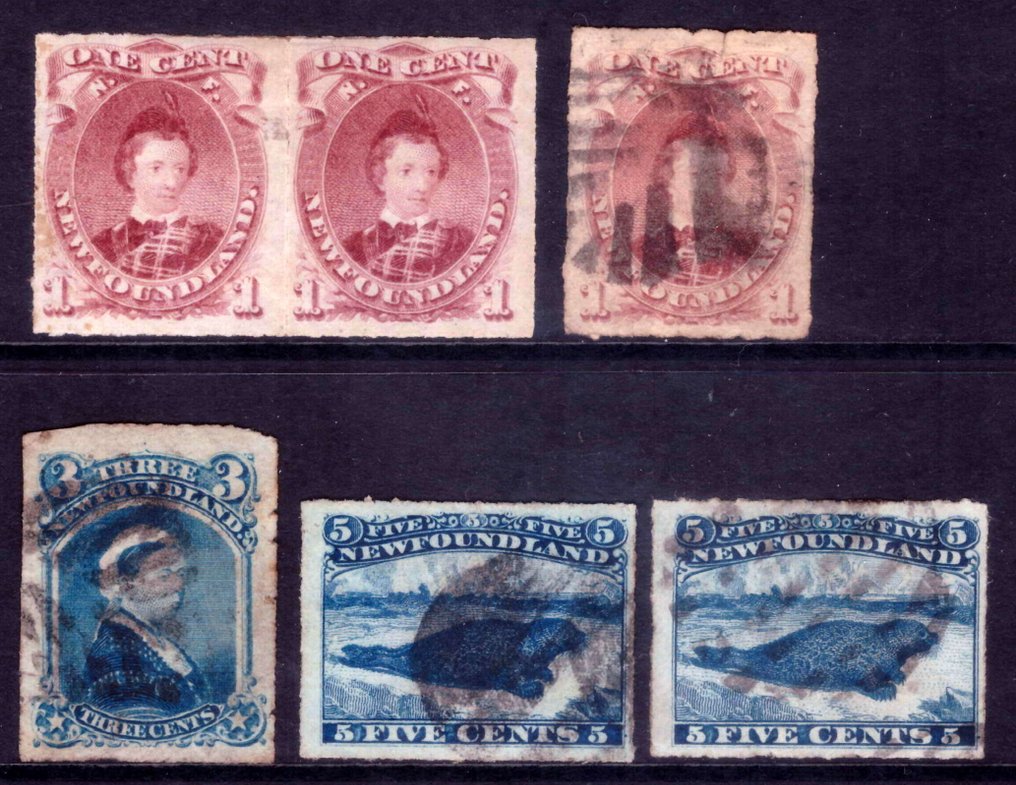 Neufundland 1876/1879 - Rouletted-Set - Stanley Gibbons #1.0