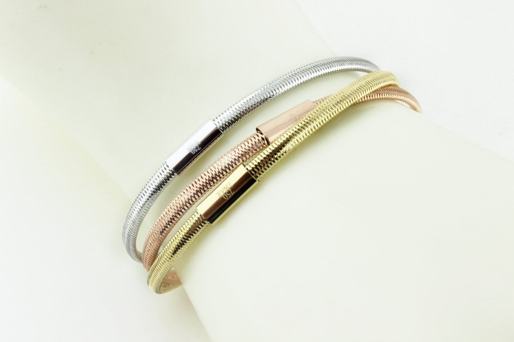 Βραχιόλι - 18 καράτια Κίτρινο χρυσό, Λευκός χρυσός, Ροζ χρυσό #1.0
