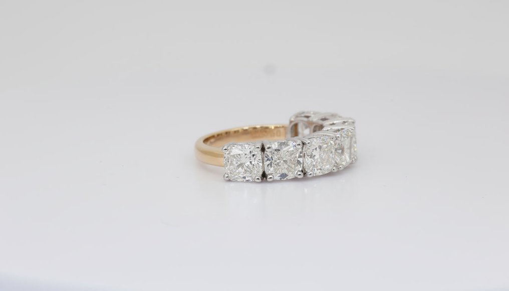 Nincs minimálár - Gyűrű - 18 kt. Fehér arany, Sárga arany -  6.37ct. tw. Gyémánt (Természetes) - Lenyűgöző gyűrű #2.1