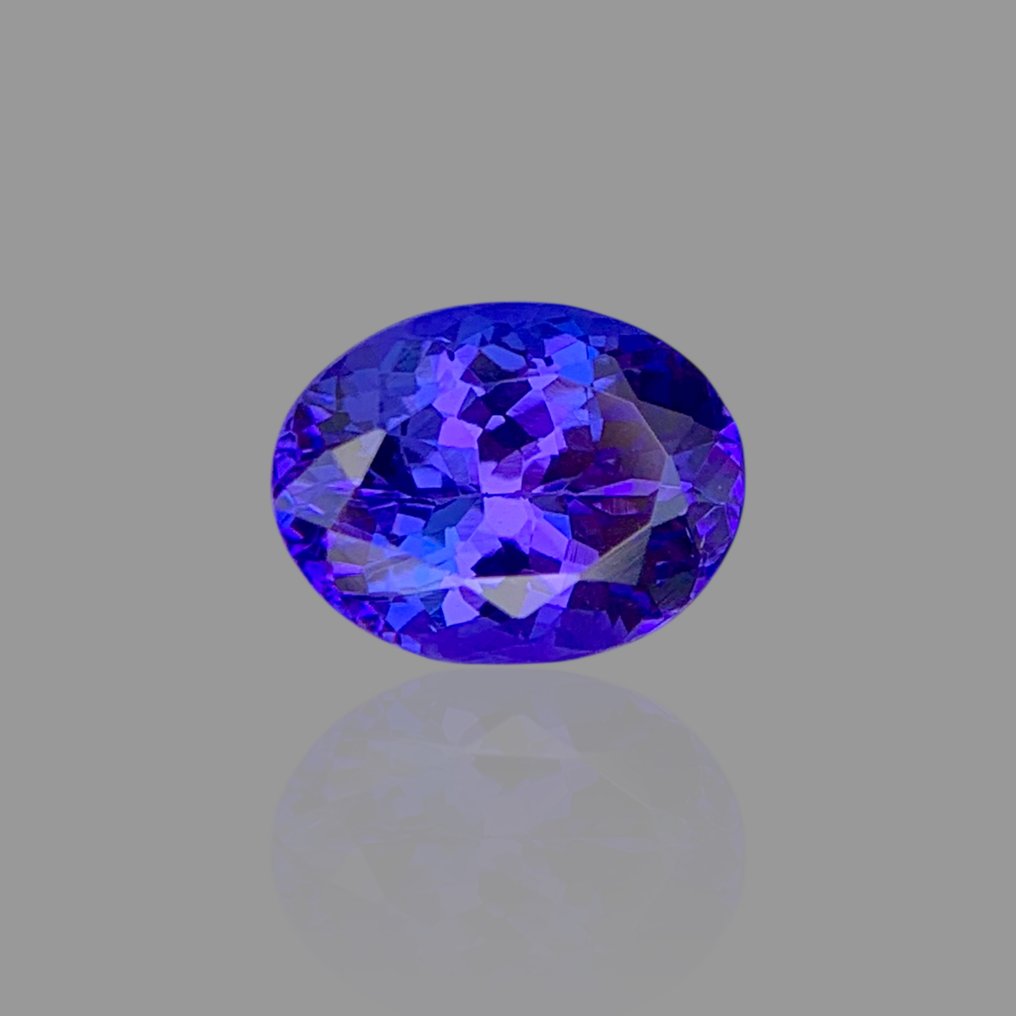 1 pcs  Violet, Blue Tanzanite  - 2.21 ct - International Colored Gemstone Association (ICA GemLab) - Natural Zoisite #1.0