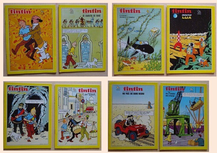 Hergé - 20 Set aus 8 Schreibheften und 12 Zeichenheften, 1976 - 1983 - Kuifje #2.1