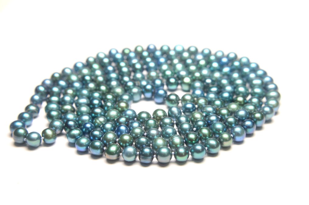 珍珠 - 养殖珍珠（海洋蓝） - 项链 - 珍珠 - 114 厘米 #3.2