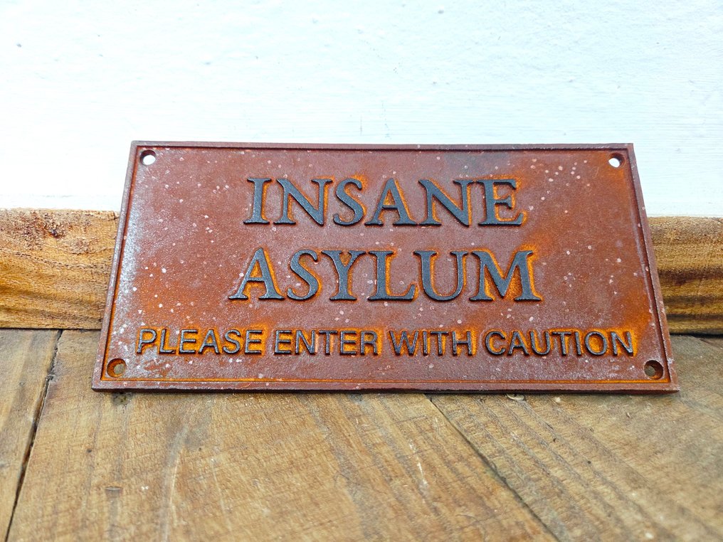 Διαφημιστική πινακίδα - Ψυχιατρείο - Μέταλλο #1.0