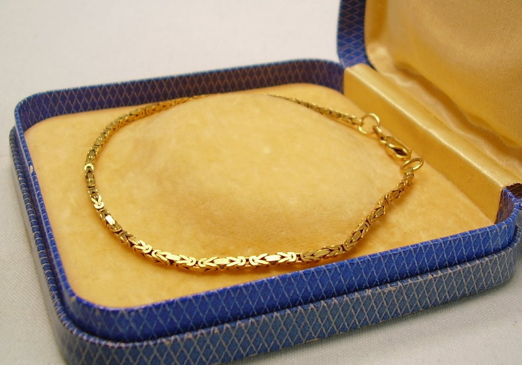 沒有保留價 - 手鈪 - 8 克拉 黃金 - 国王链手链 #3.2